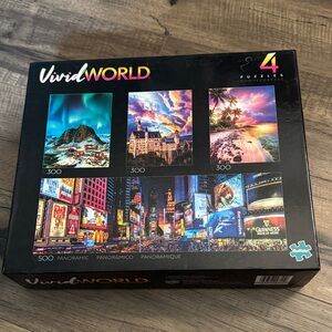 Vivid World Puzzle Set x4